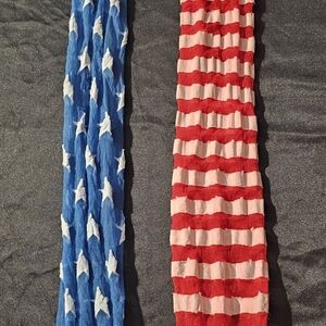 Patriotic Stars and Stripes Scarf Set